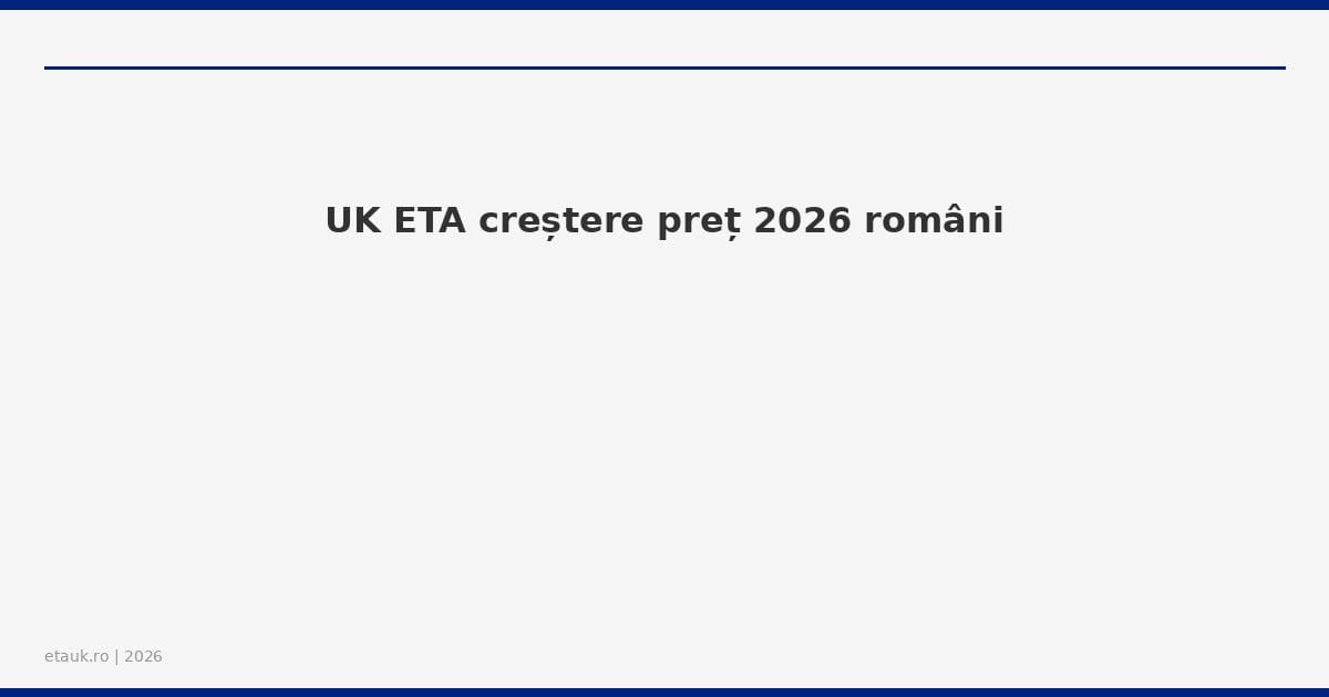 UK ETA creștere preț 2026 români